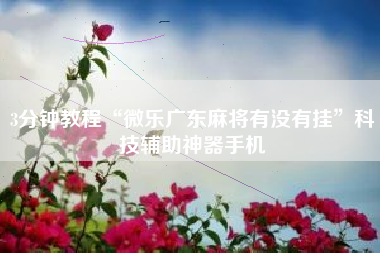 3分钟教程“微乐广东麻将有没有挂”科技辅助神器手机