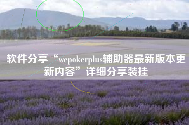 软件分享“wepokerplus辅助器最新版本更新内容”详细分享装挂
