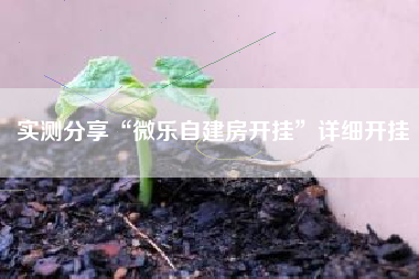 实测分享“微乐自建房开挂”详细开挂 实测分享“微乐自建房开挂”详细开挂