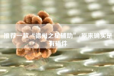 推荐一款“德州之星辅助”(原来确实是有插件