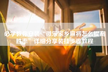 必学教你安装“微乐家乡麻将怎么提高胜率”详细分享装挂步骤教程 必学教你安装“微乐家乡麻将怎么提高胜率”详细分享装挂步骤教程