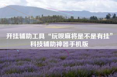 开挂辅助工具“玩呗麻将是不是有挂”科技辅助神器手机版