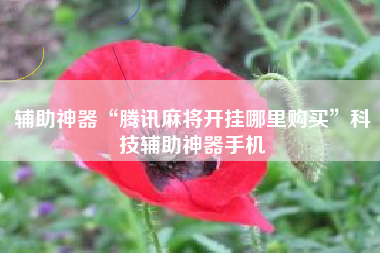 辅助神器“腾讯麻将开挂哪里购买”科技辅助神器手机