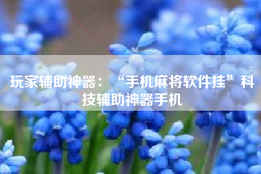 玩家辅助神器：“手机麻将软件挂”科技辅助神器手机