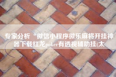 专家分析“微信小程序微乐麻将开挂神器下载红龙poker有透视辅助挂(太