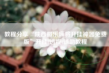 教程分享“陕西微乐麻将开挂神器免费版”开挂(透视)辅助教程