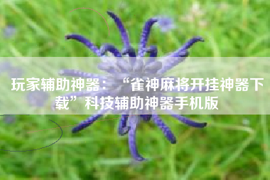 玩家辅助神器：“雀神麻将开挂神器下载”科技辅助神器手机版