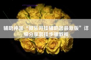 辅助神器“微乐开挂辅助器最新版”详细分享装挂步骤教程 辅助神器“微乐开挂辅助器最新版”详细分享装挂步骤教程