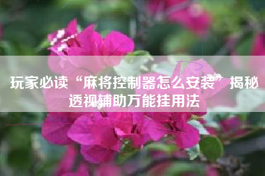 玩家必读“麻将控制器怎么安装”揭秘透视辅助万能挂用法 玩家必读“麻将控制器怎么安装”揭秘透视辅助万能挂用法