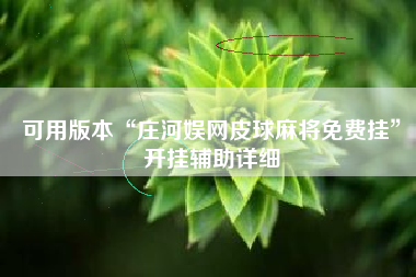 可用版本“庄河娱网皮球麻将免费挂”开挂辅助详细