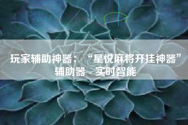 玩家辅助神器：“星悦麻将开挂神器”辅助器 - 实时智能