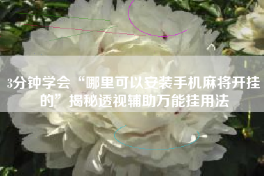 3分钟学会“哪里可以安装手机麻将开挂的”揭秘透视辅助万能挂用法 3分钟学会“哪里可以安装手机麻将开挂的”揭秘透视辅助万能挂用法