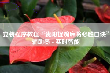 安装程序教程“贵阳捉鸡麻将必胜口诀”辅助器 - 实时智能 安装程序教程“贵阳捉鸡麻将必胜口诀”辅助器 - 实时智能