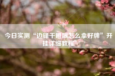 今日实测“边锋干瞪眼怎么拿好牌”开挂详细教程 今日实测“边锋干瞪眼怎么拿好牌”开挂详细教程
