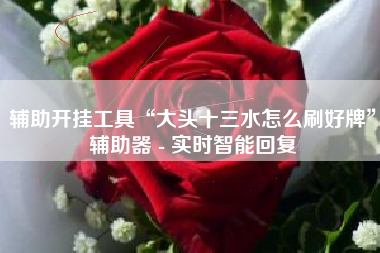 辅助开挂工具“大头十三水怎么刷好牌”辅助器 - 实时智能回复
