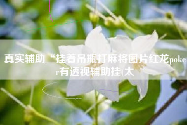 真实辅助“挂着吊瓶打麻将图片红龙poker有透视辅助挂(太 真实辅助“挂着吊瓶打麻将图片红龙poker有透视辅助挂(太