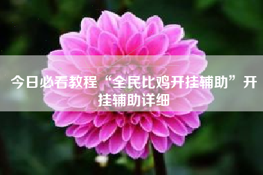 今日必看教程“全民比鸡开挂辅助”开挂辅助详细