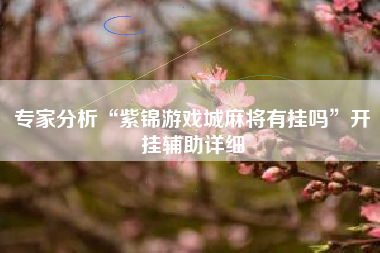 专家分析“紫锦游戏城麻将有挂吗”开挂辅助详细 专家分析“紫锦游戏城麻将有挂吗”开挂辅助详细