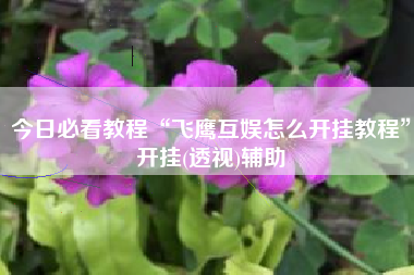 今日必看教程“飞鹰互娱怎么开挂教程”开挂(透视)辅助 今日必看教程“飞鹰互娱怎么开挂教程”开挂(透视)辅助