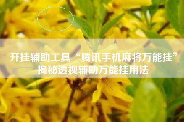 开挂辅助工具“腾讯手机麻将万能挂”揭秘透视辅助万能挂用法