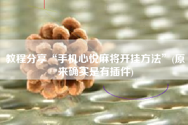 教程分享“手机心悦麻将开挂方法”(原来确实是有插件) 教程分享“手机心悦麻将开挂方法”(原来确实是有插件)