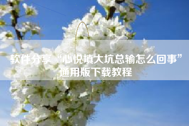 软件分享“心悦填大坑总输怎么回事”通用版下载教程