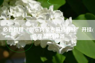 必看教程“微乐内蒙古麻将有挂”开挂(透视)辅助神器