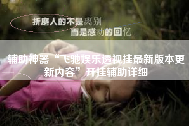 辅助神器“飞驰娱乐透视挂最新版本更新内容”开挂辅助详细