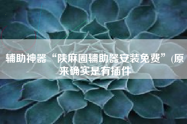 辅助神器“陕麻圈辅助器安装免费”(原来确实是有插件 辅助神器“陕麻圈辅助器安装免费”(原来确实是有插件
