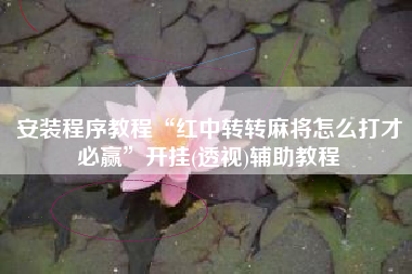 安装程序教程“红中转转麻将怎么打才必赢”开挂(透视)辅助教程 安装程序教程“红中转转麻将怎么打才必赢”开挂(透视)辅助教程