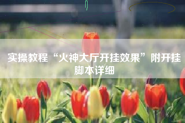 实操教程“火神大厅开挂效果”附开挂脚本详细 实操教程“火神大厅开挂效果”附开挂脚本详细