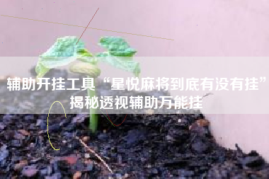 辅助开挂工具“星悦麻将到底有没有挂”揭秘透视辅助万能挂 辅助开挂工具“星悦麻将到底有没有挂”揭秘透视辅助万能挂