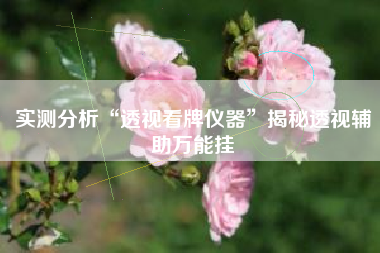 实测分析“透视看牌仪器”揭秘透视辅助万能挂