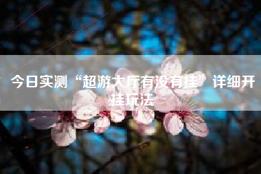 今日实测“超游大厅有没有挂”详细开挂玩法