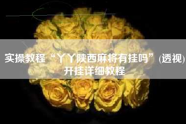 实操教程“丫丫陕西麻将有挂吗”(透视)开挂详细教程