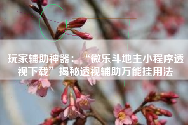 玩家辅助神器:“微乐斗地主小程序透视下载”揭秘透视辅助万能挂用法 玩家辅助神器:“微乐斗地主小程序透视下载”揭秘透视辅助万能挂用法