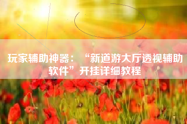 玩家辅助神器：“新道游大厅透视辅助软件”开挂详细教程