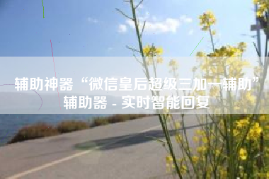 辅助神器“微信皇后超级三加一辅助”辅助器 - 实时智能回复 辅助神器“微信皇后超级三加一辅助”辅助器 - 实时智能回复