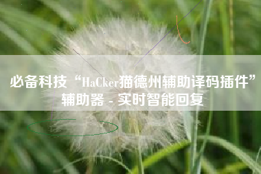 必备科技“HaCker猫德州辅助译码插件”辅助器 - 实时智能回复