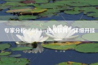 专家分析“wepoker透视软件”详细开挂