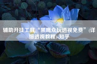 辅助开挂工具“黑鹰众玩透视免费”(详细透视教程)-知乎 辅助开挂工具“黑鹰众玩透视免费”(详细透视教程)-知乎