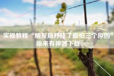 实操教程“朋友局开挂了最怕三个原因”原来有神器下载 实操教程“朋友局开挂了最怕三个原因”原来有神器下载