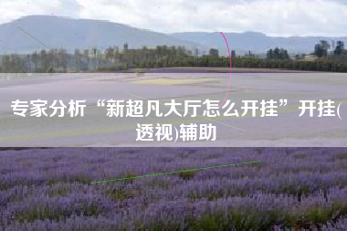 专家分析“新超凡大厅怎么开挂”开挂(透视)辅助 专家分析“新超凡大厅怎么开挂”开挂(透视)辅助