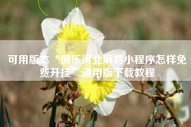 可用版本“微乐河北麻将小程序怎样免费开挂”通用版下载教程