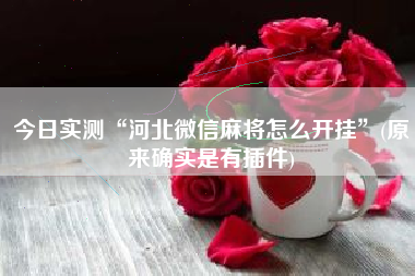 今日实测“河北微信麻将怎么开挂”(原来确实是有插件) 今日实测“河北微信麻将怎么开挂”(原来确实是有插件)