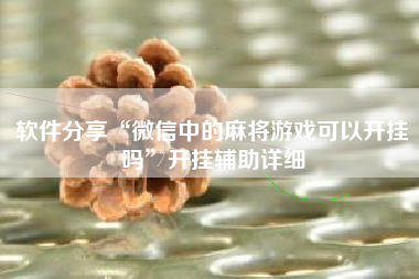 软件分享“微信中的麻将游戏可以开挂吗”开挂辅助详细