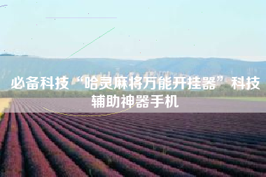 必备科技“哈灵麻将万能开挂器”科技辅助神器手机