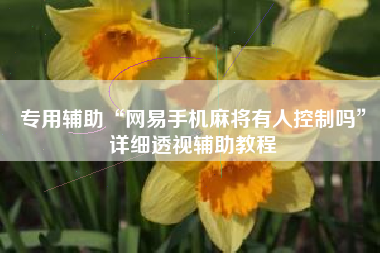 专用辅助“网易手机麻将有人控制吗”详细透视辅助教程 专用辅助“网易手机麻将有人控制吗”详细透视辅助教程