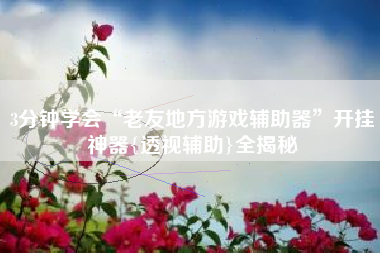 3分钟学会“老友地方游戏辅助器”开挂神器{透视辅助}全揭秘