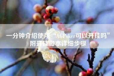 一分钟介绍使用“AGPoker可以开挂吗”附开挂脚本详细步骤 一分钟介绍使用“AGPoker可以开挂吗”附开挂脚本详细步骤